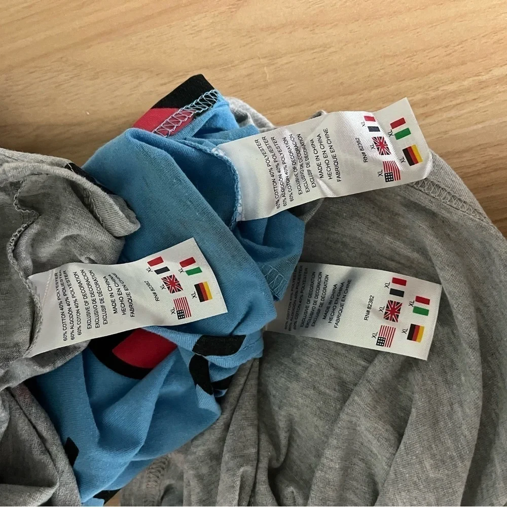SET OF 3 Boys XL CHAMPION Short Sleeve Tshirt AOP Gray Blue - Picture 9 of 9